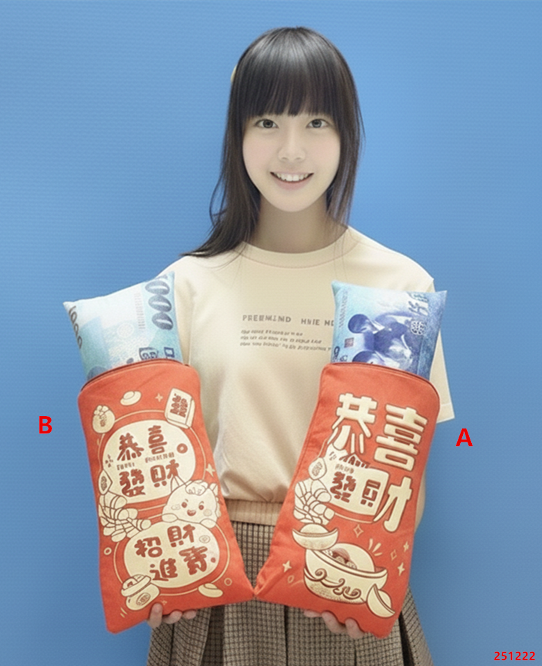 千元抱枕 錢枕 千元枕 紅包枕 新春紅包袋 鈔票抱枕可取出 紅包抱枕 紅包袋娃娃