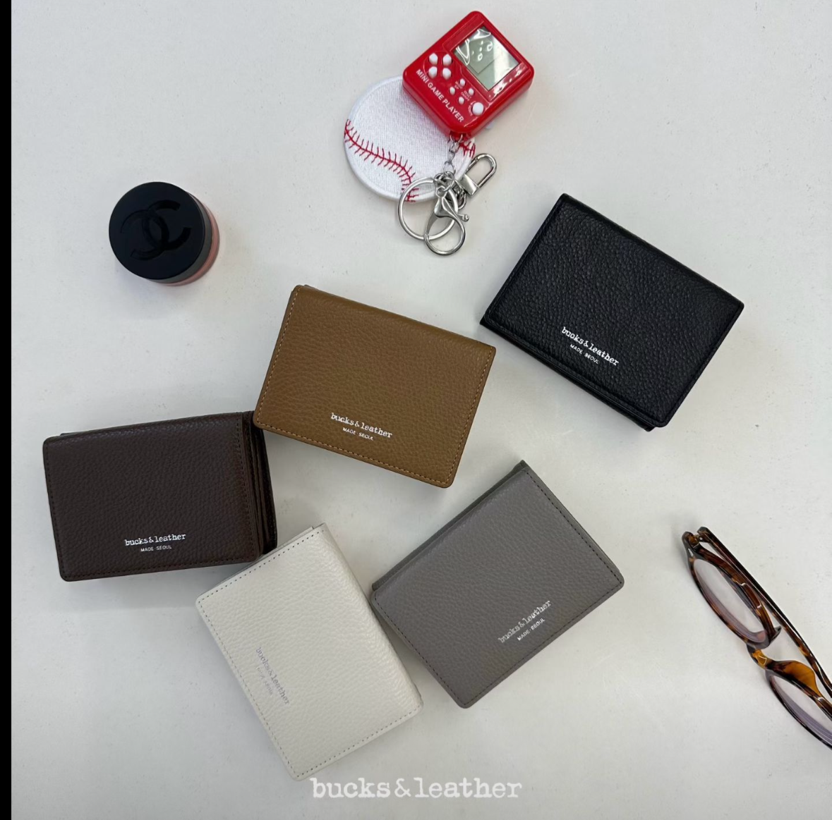 Bucks＆Leather 小包友善 純牛皮三折短夾🐮