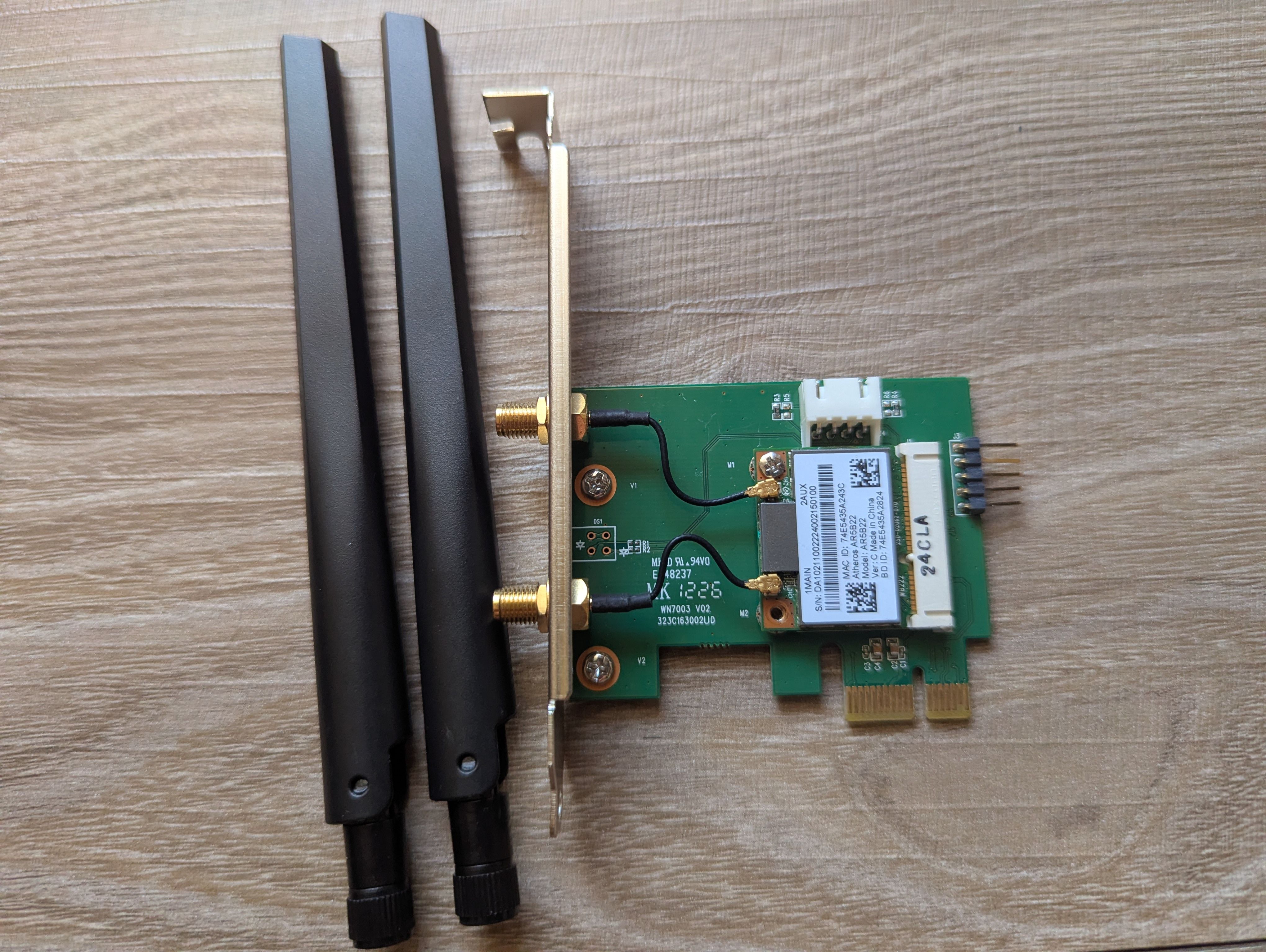 Qualcomm Atheros AR5BWB22 PCIE WiFi 網路卡+8DB天線x2