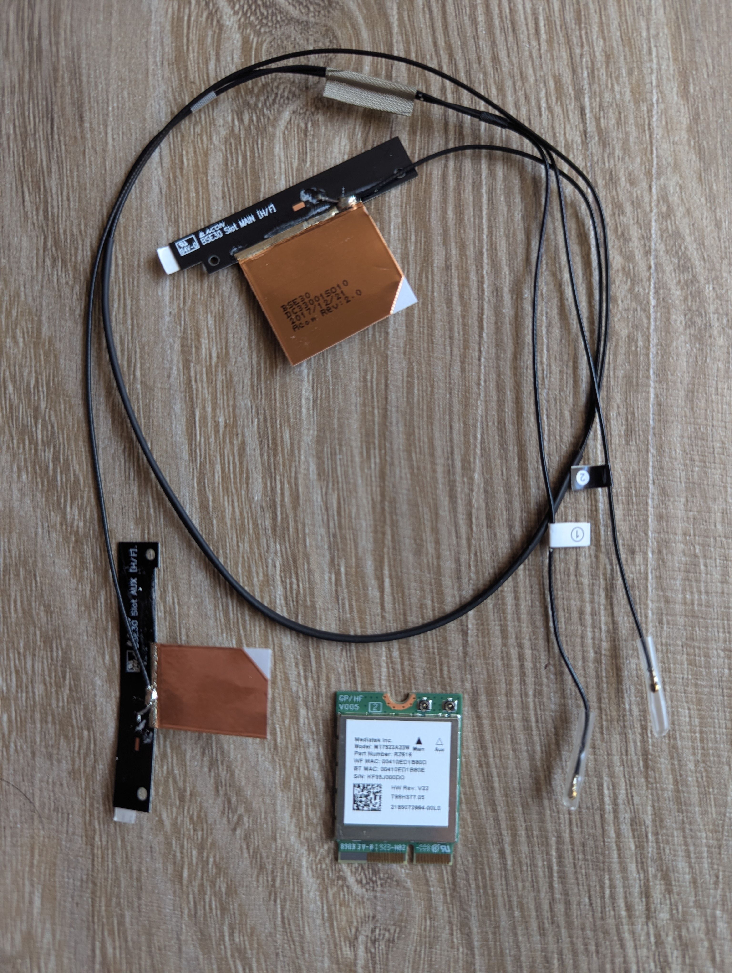 RZ616 M.2  WiFi 6E 裸卡+隱藏式天線x2