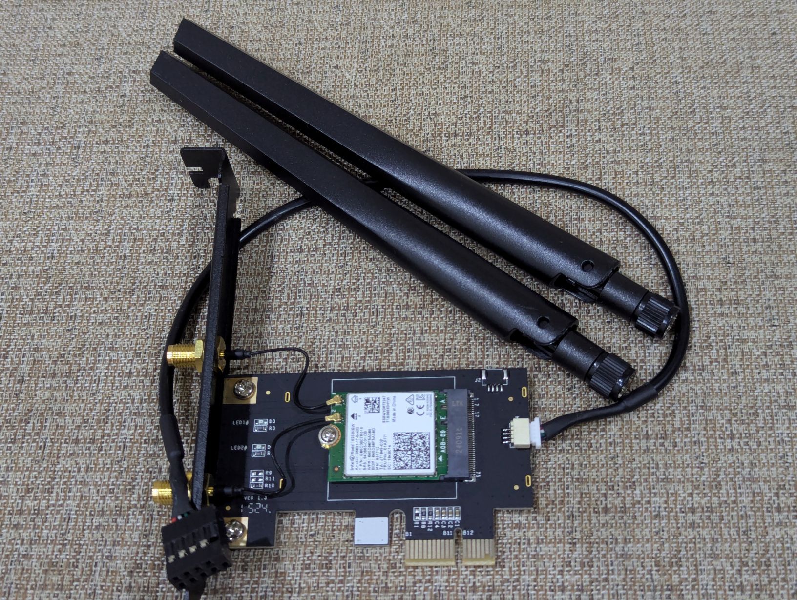 Intel 9260ngw PCIE WiFi 5+8 Db天線x2