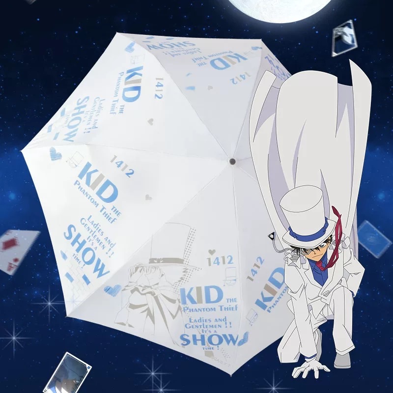 正版幸運石 名偵探柯南系列鉛筆傘 聯名晴雨傘 怪盜基德 安室透 黑暗組織琴酒 手動折疊傘