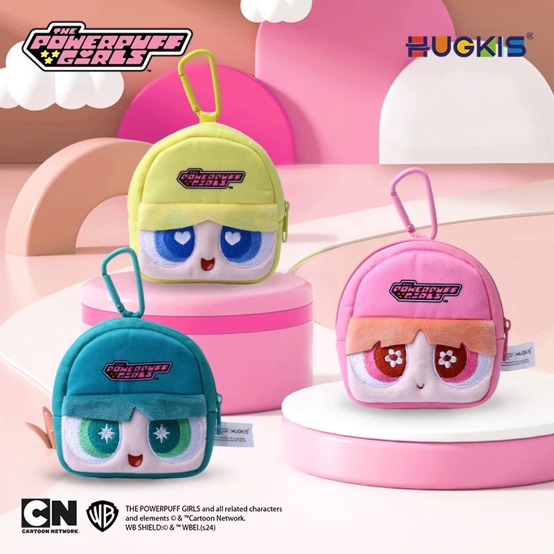 飛天小女警 毛絨耳機包 零錢包 收納包 掛件 包包吊飾 鑰匙扣