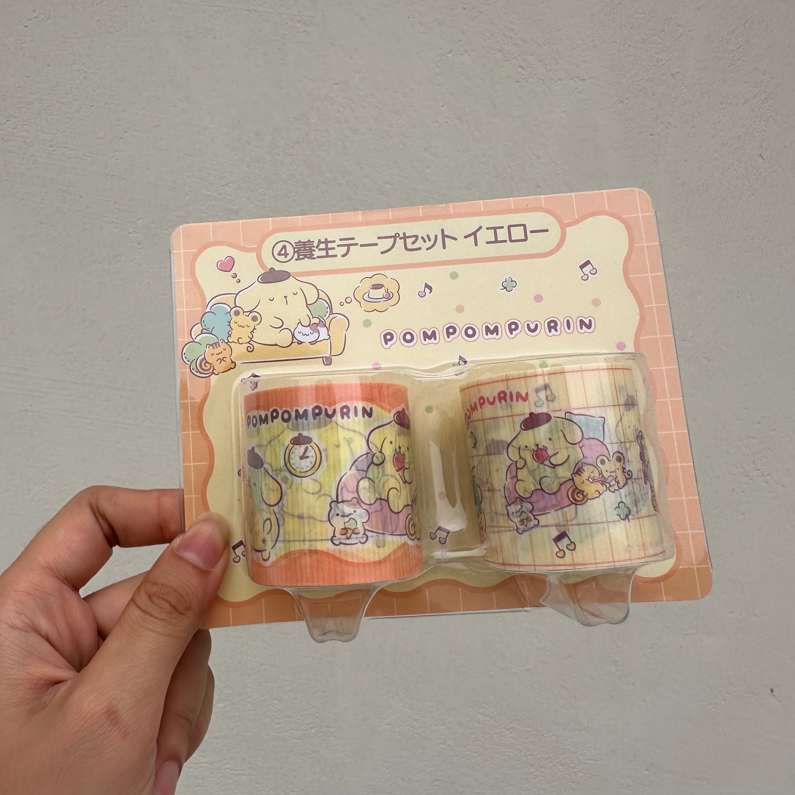 三麗鷗 布丁狗 日版一番賞 養生膠帶套組 紙膠帶 黃色 5賞