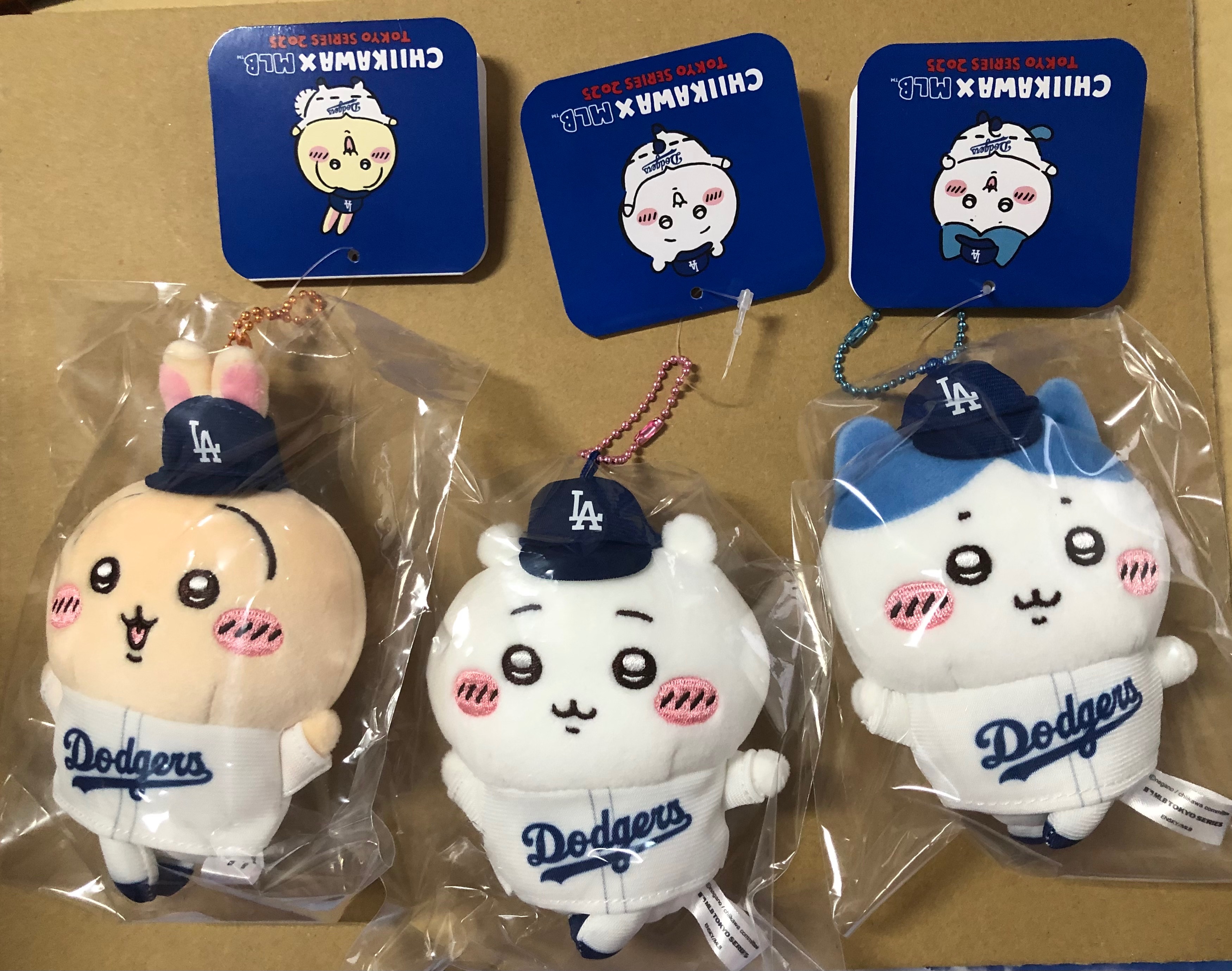 MLB聯名道奇隊三小隻吊飾分售