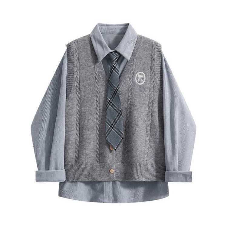 少量現貨～英倫學院風三件套