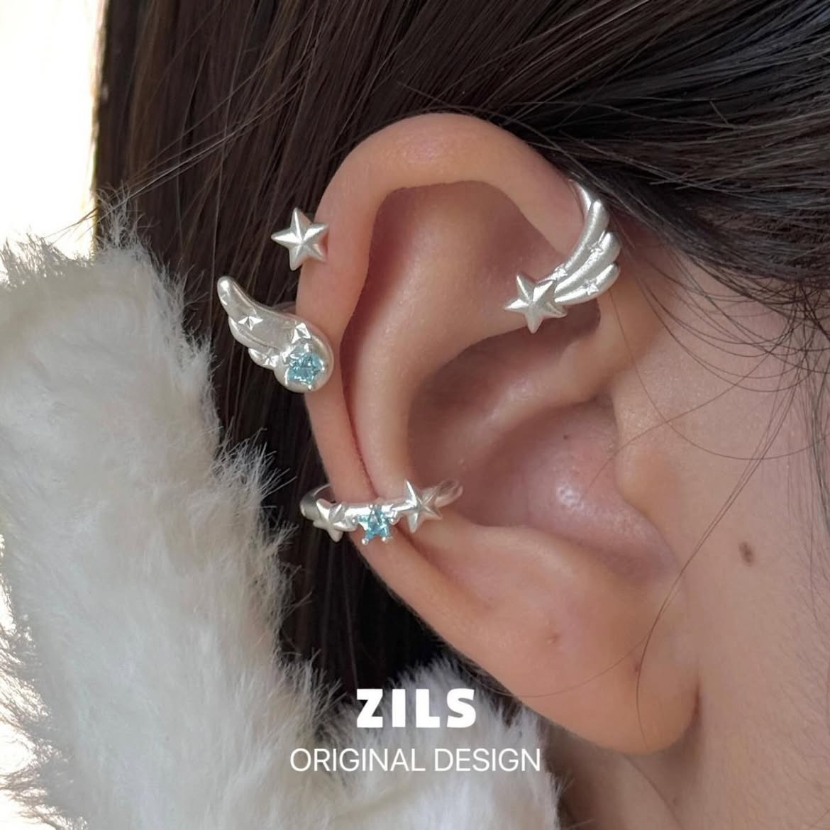 超漂亮星星耳掛
