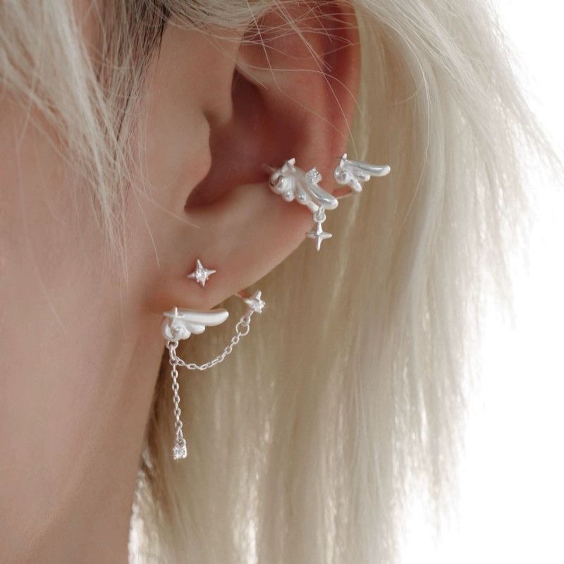 戴上秒變精靈耳🧚天使翅膀耳夾/耳釘