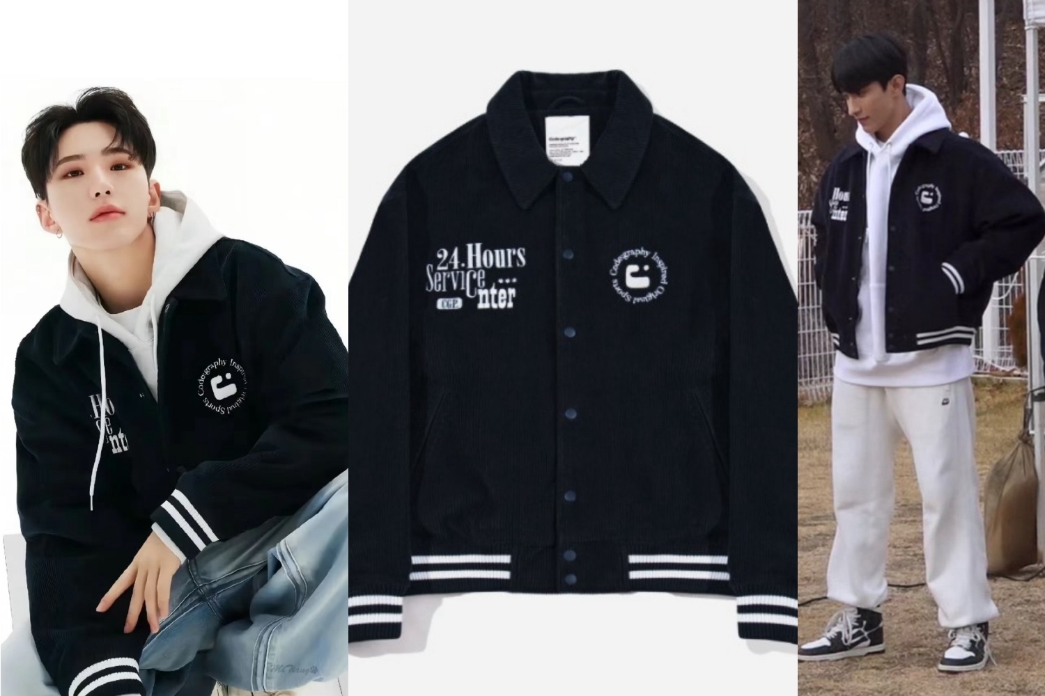 HOSHI、ＤＫ碩珉同款～CGP燈芯絨外套深藍-Ｌ號（可當男友風外套）