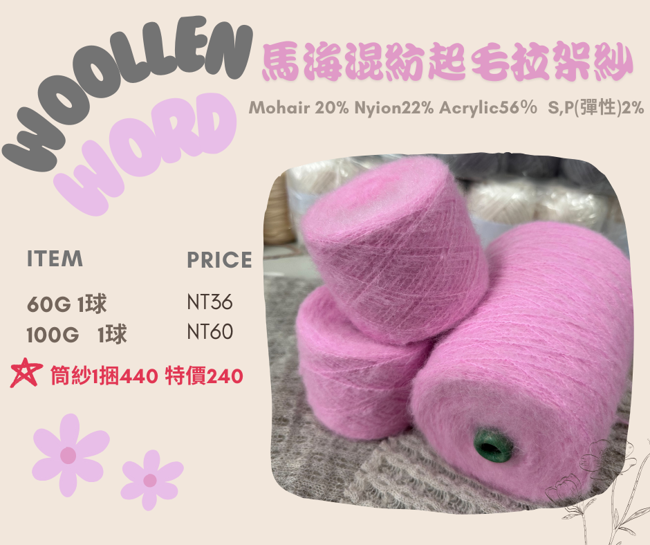 馬海混紡起毛拉架紗