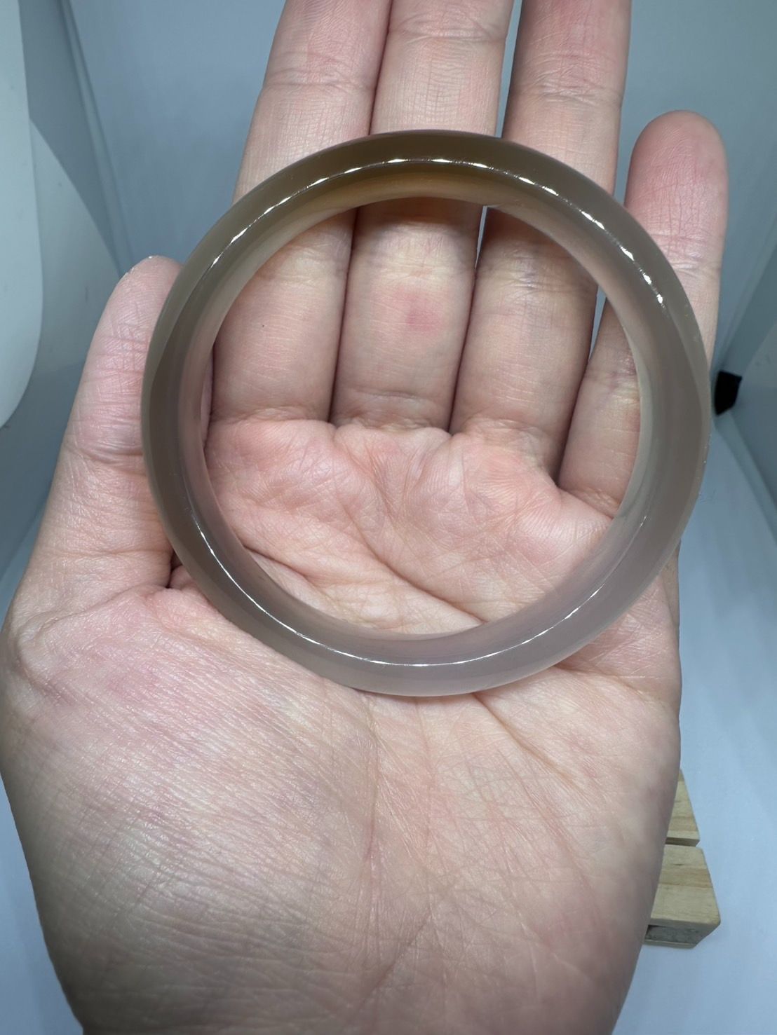 灰金一口糖瑪瑙手鐲