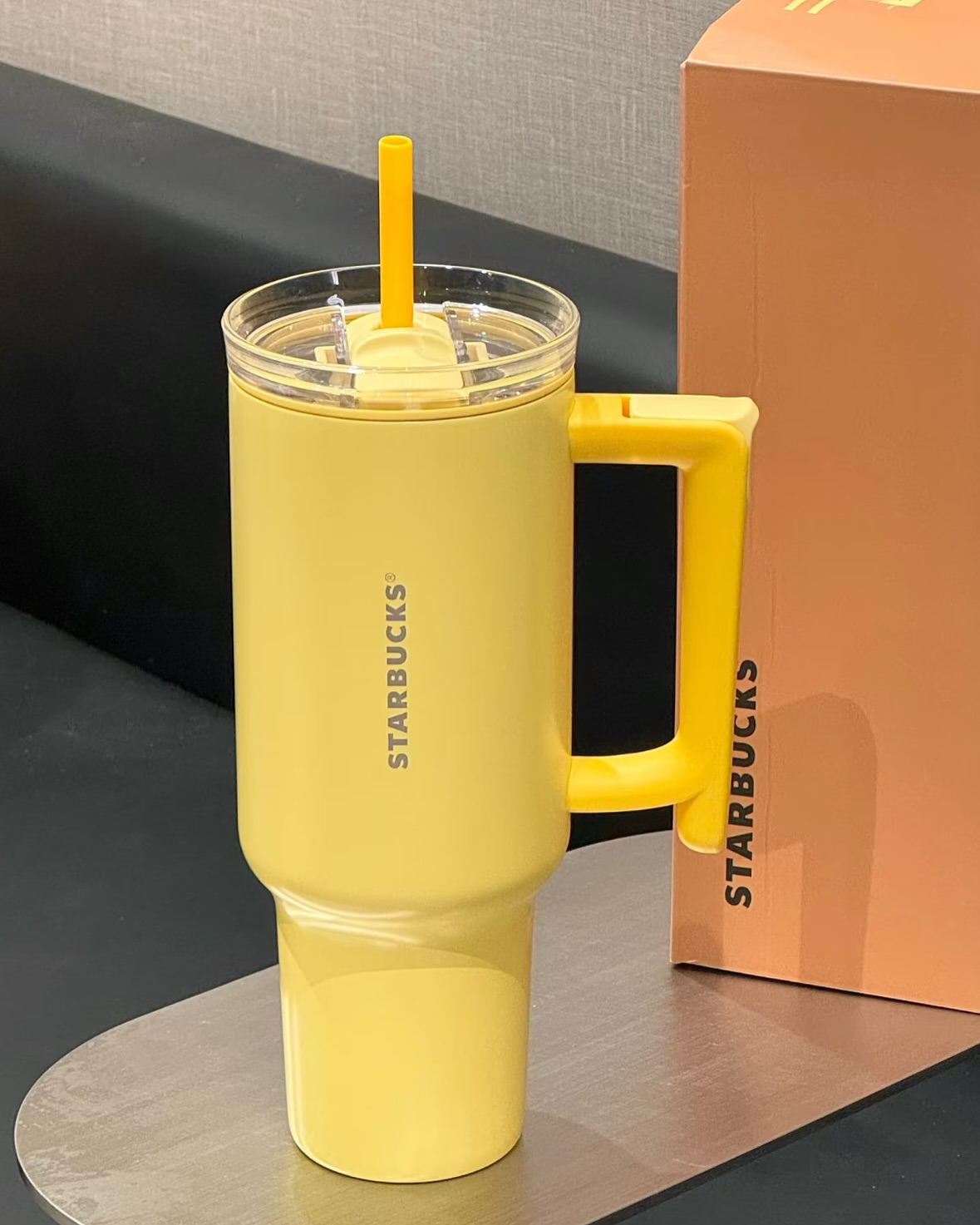 國外限定星巴克 冰霸杯 芒果黃 1180ml