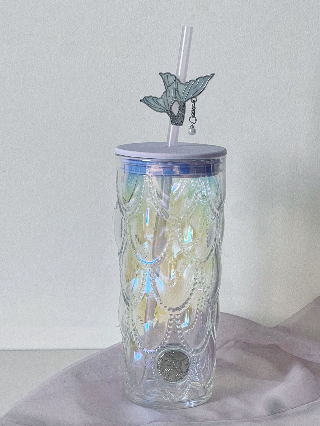 ＜預購＞星巴克 幻彩魚鱗玻璃杯 550ml