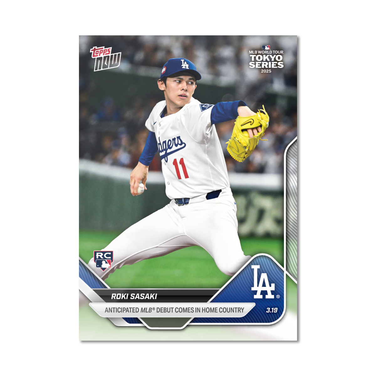 Roki Sasaki - 2025 MLB Topps NOW® Card 3
