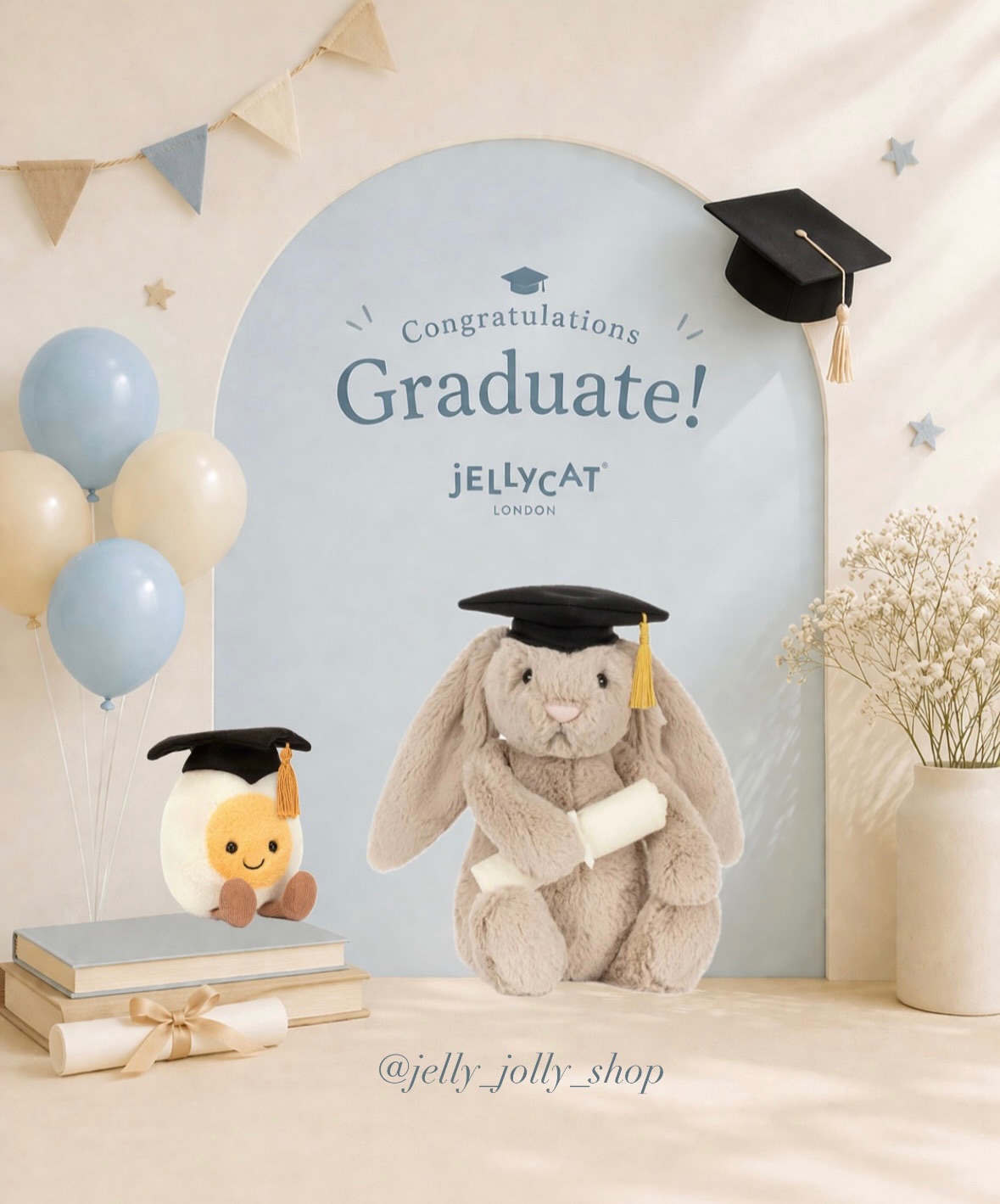 ［五月限定活動（額滿已結束）］Jellycat畢業系列🎓