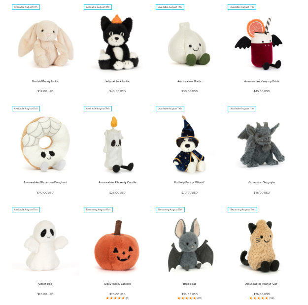 Jellycat官網萬聖節2026新品🐈‍⬛ 預購！