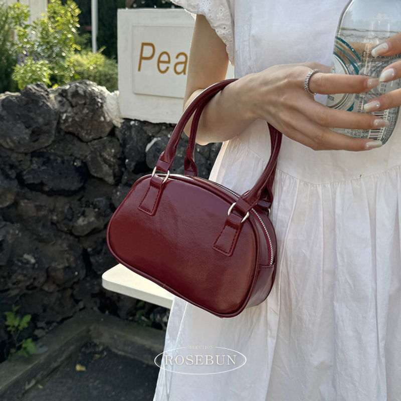 熱銷400+! 復古油蠟皮小保齡球包