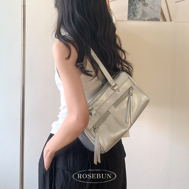 辣妹風雙拉鍊機車包