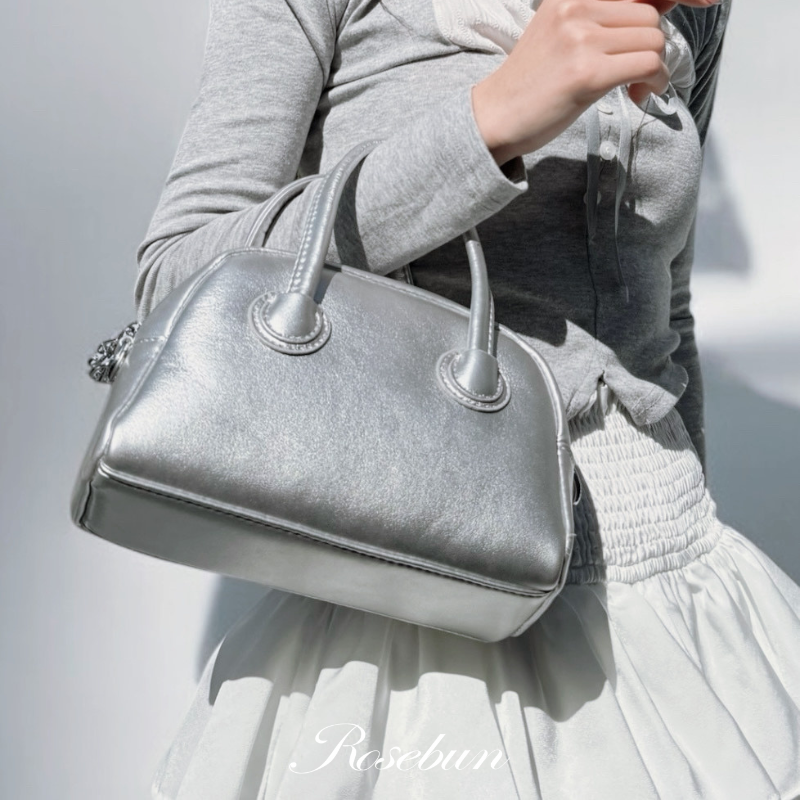 韓系保齡球斜背包附緞帶蝴蝶結