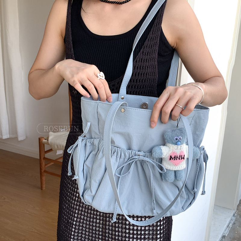 尼龍蝴蝶結托特包