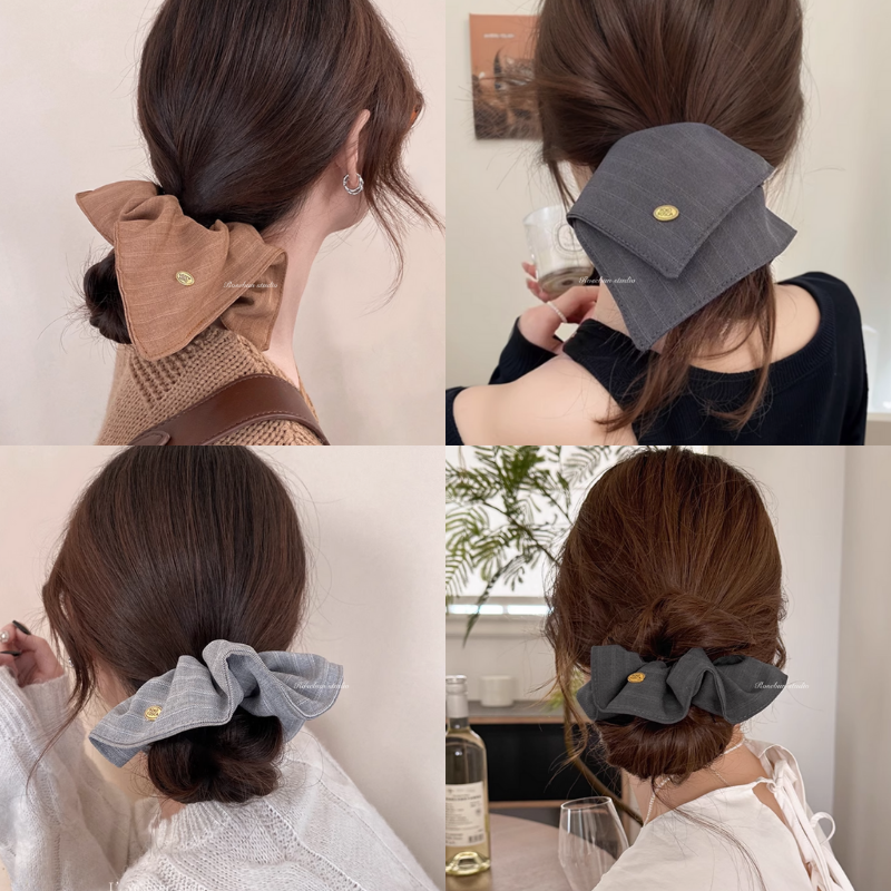 多款 韓系質感西裝布髮圈 方圈