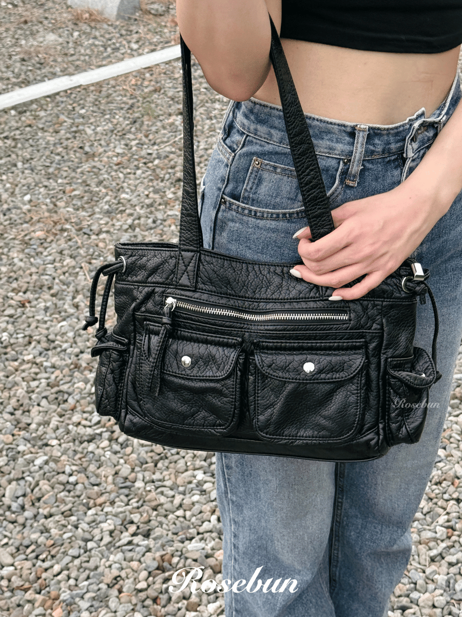 雙口袋個性機車包