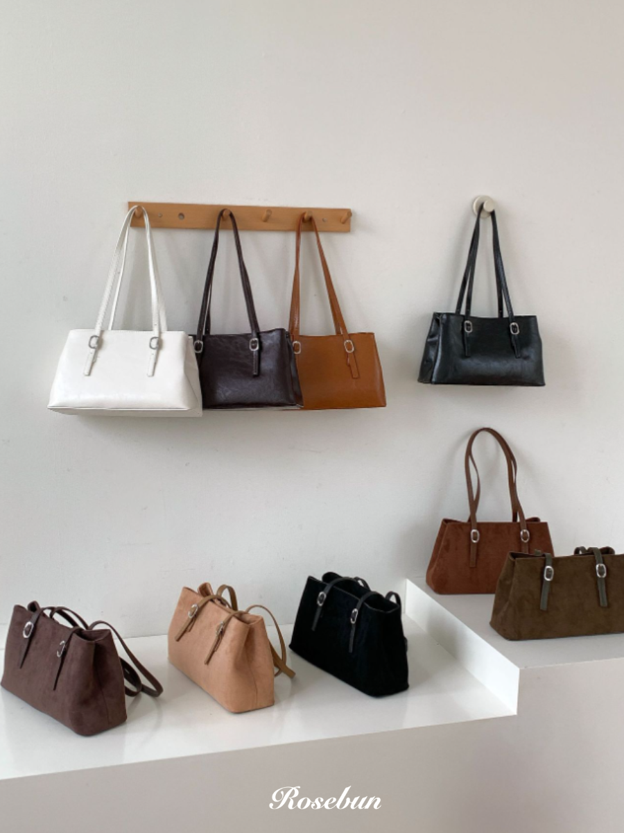 𝑹𝒐𝒔𝒆𝒃𝒖𝒏.現貨 韓系銀釦分層肩背包 兩種款式! 隔層包包 日常上班推薦款! 腋下包 肩背包