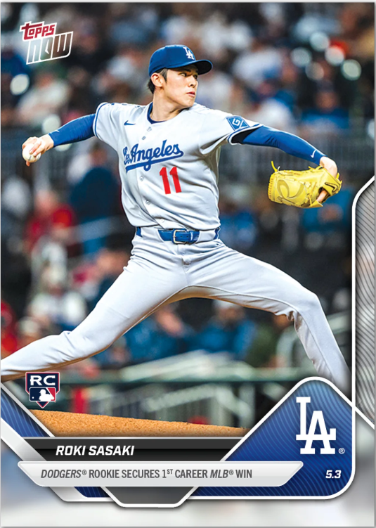 【現貨】Roki Sasaki - 2025 Topps NOW 首勝