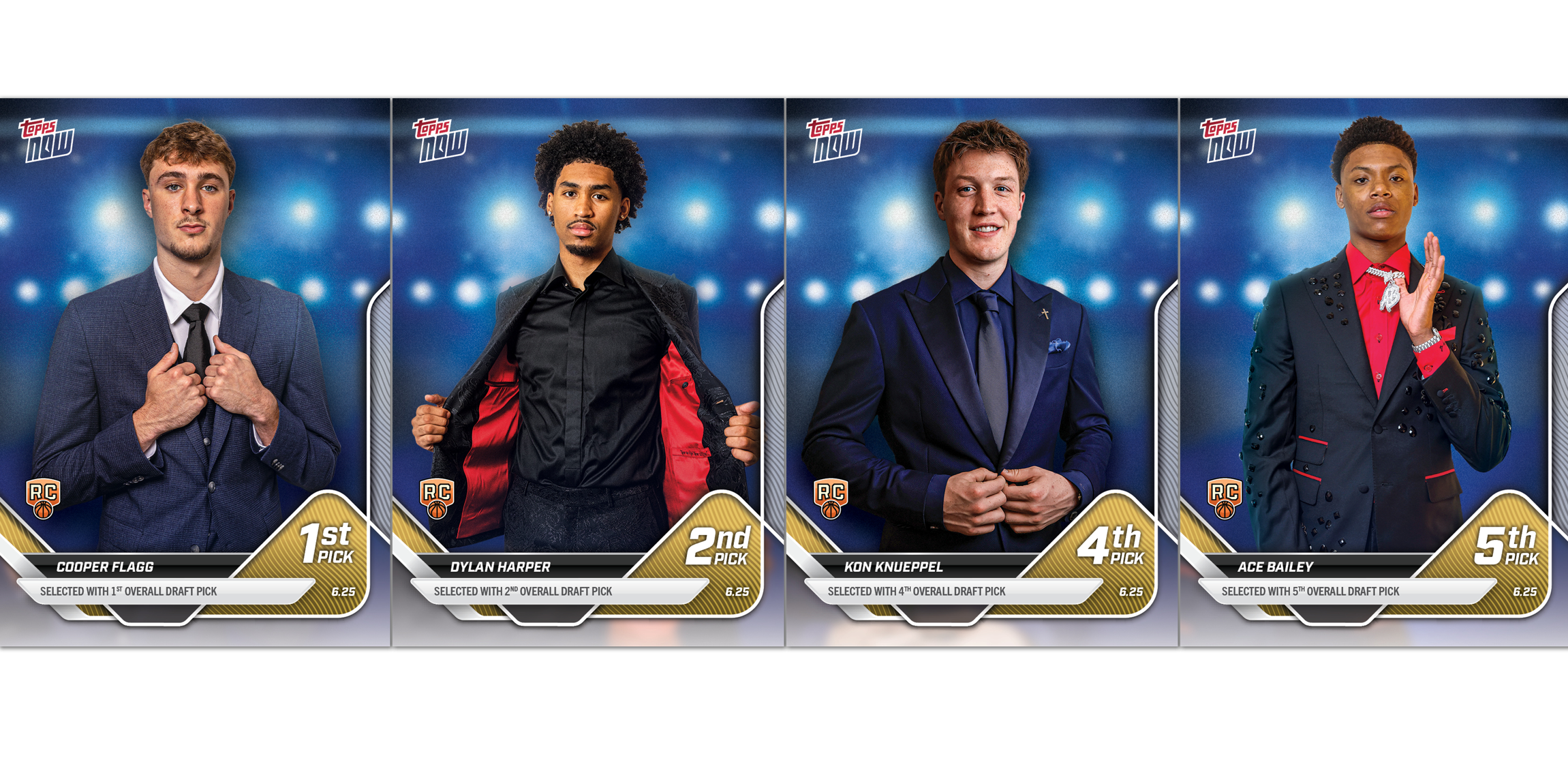 【預購7月底】2025 Topps NOW Basketball NBA 2025選秀 4張套餐