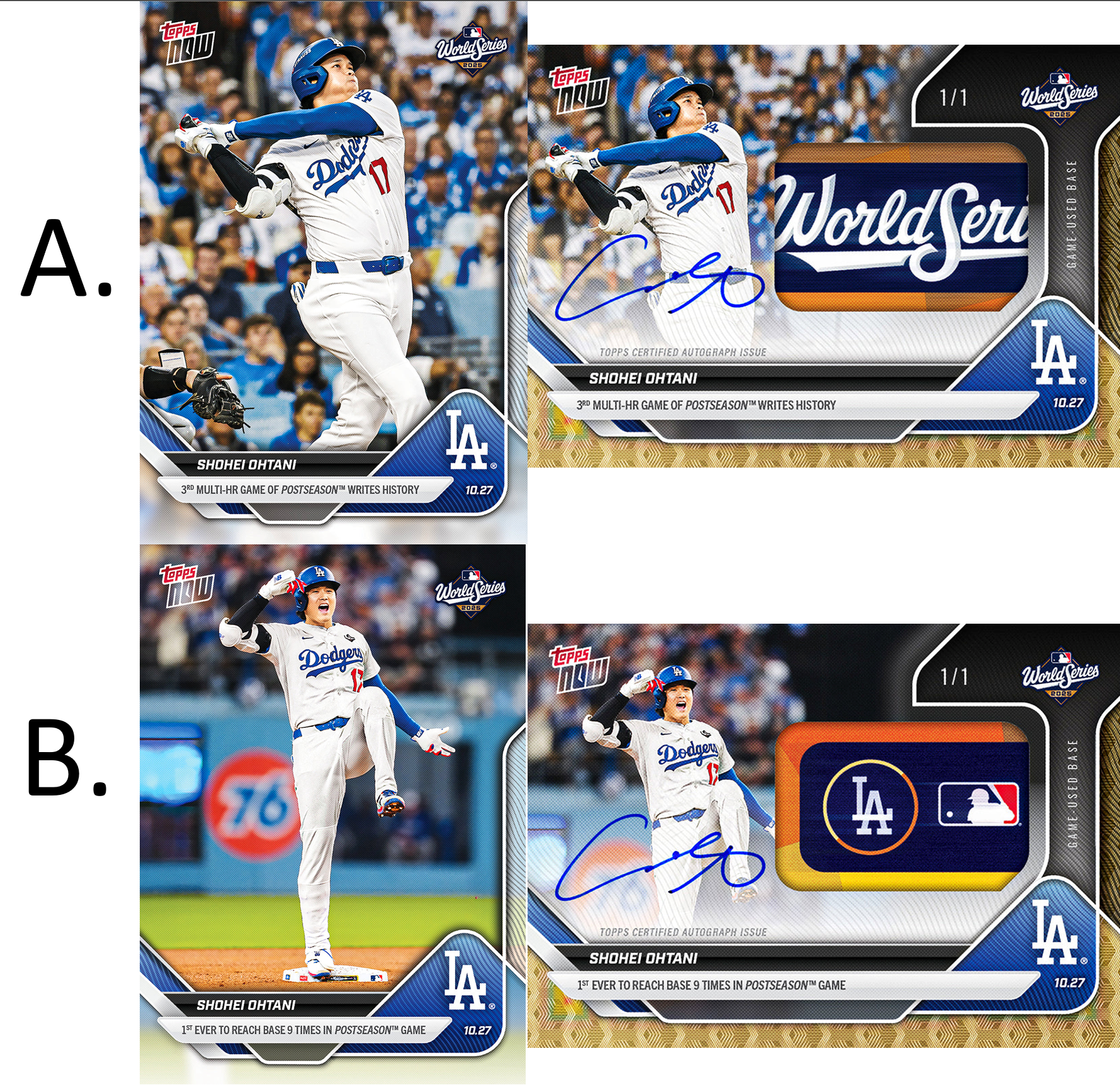 【現貨】 Shohei Ohtani - 2025 MLB Topps NOW 大谷翔平 紀錄之夜