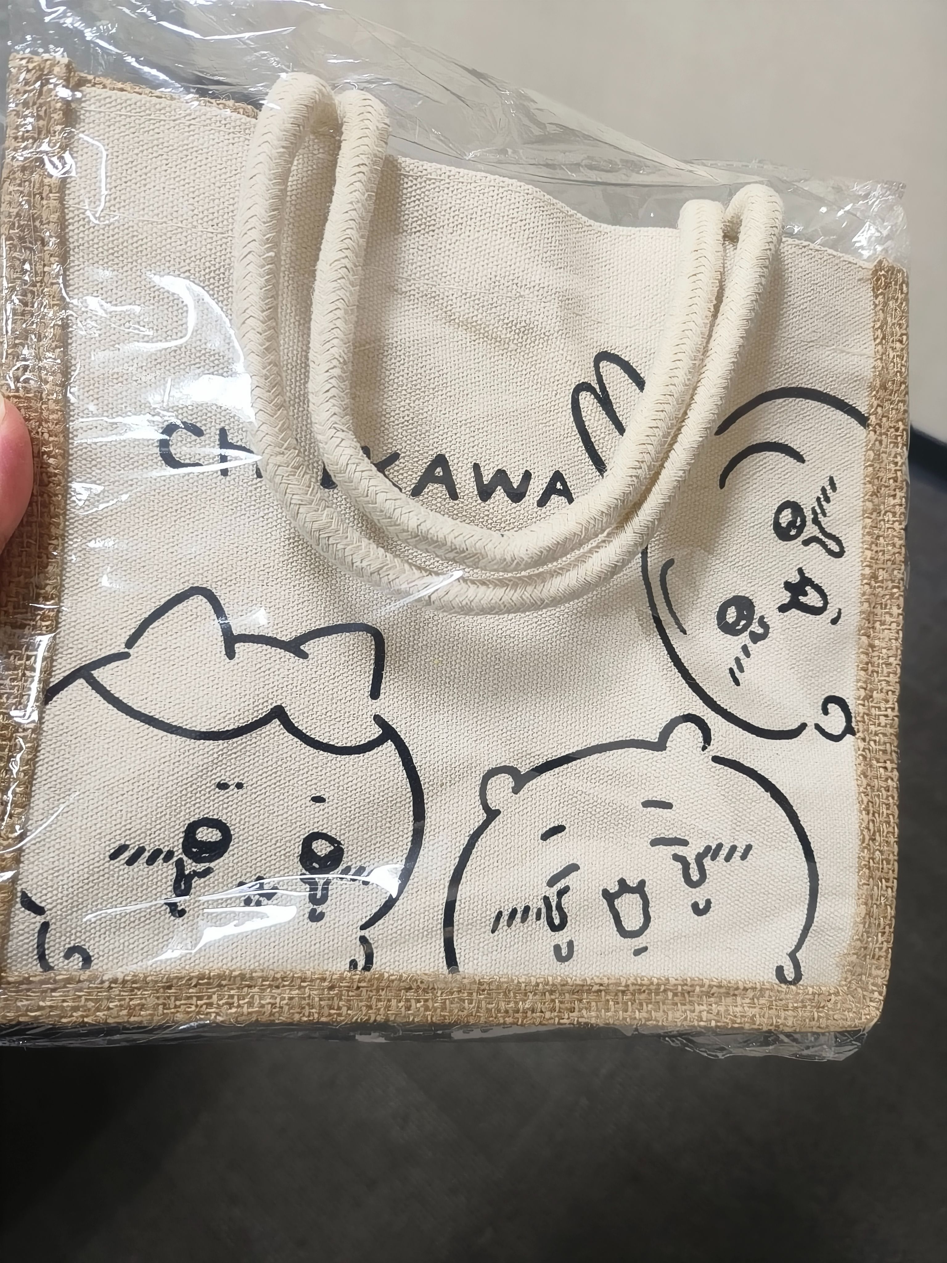 吉伊卡哇麻布手提袋