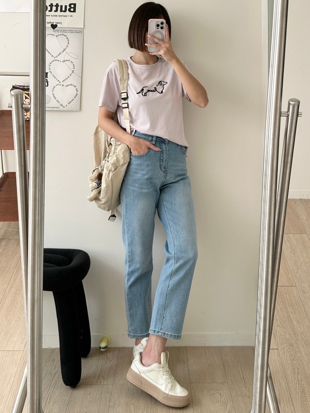 新牛仔面料後造型牛仔長褲