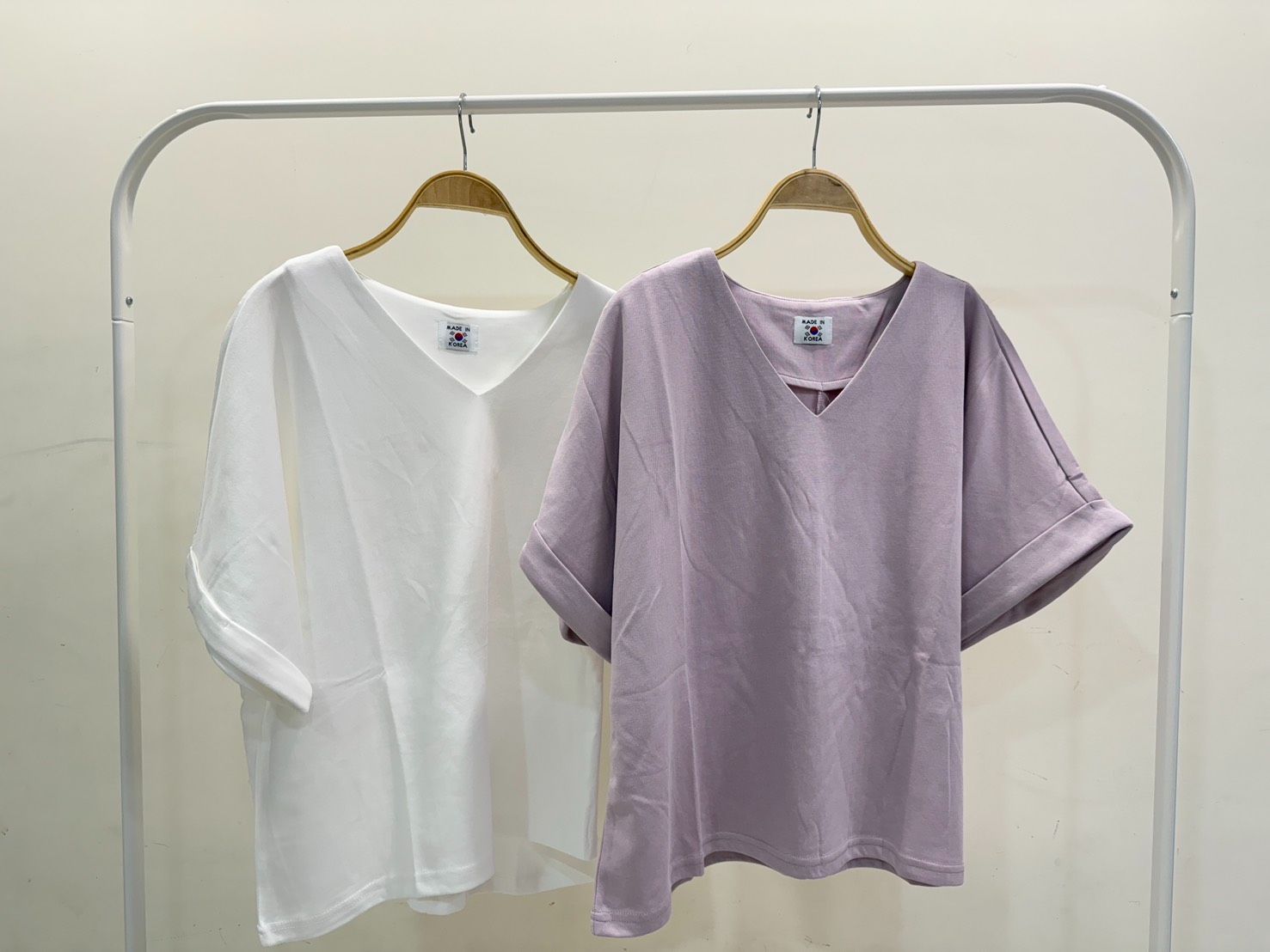 韓國V領氣質上衣