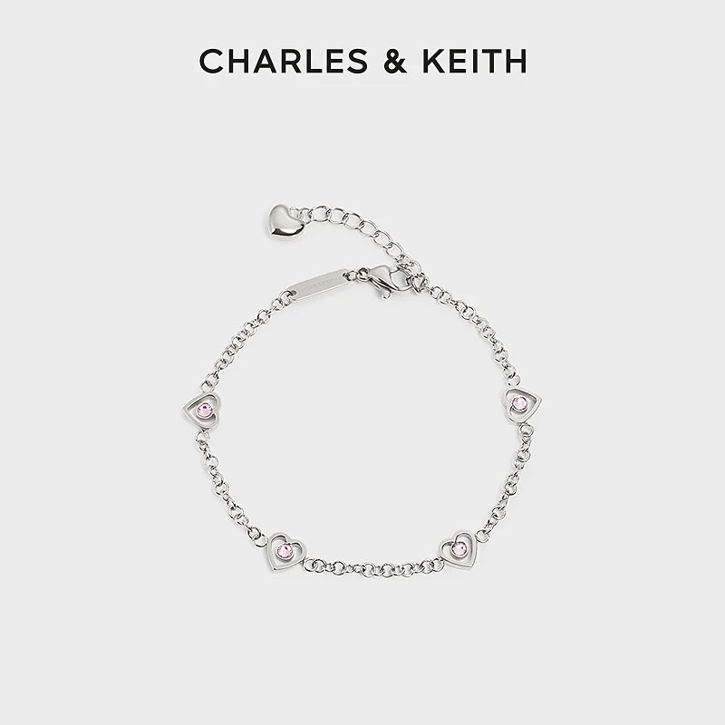 CHARLES＆KEITH 心跳華爾茲鑲鑽愛心手鍊
