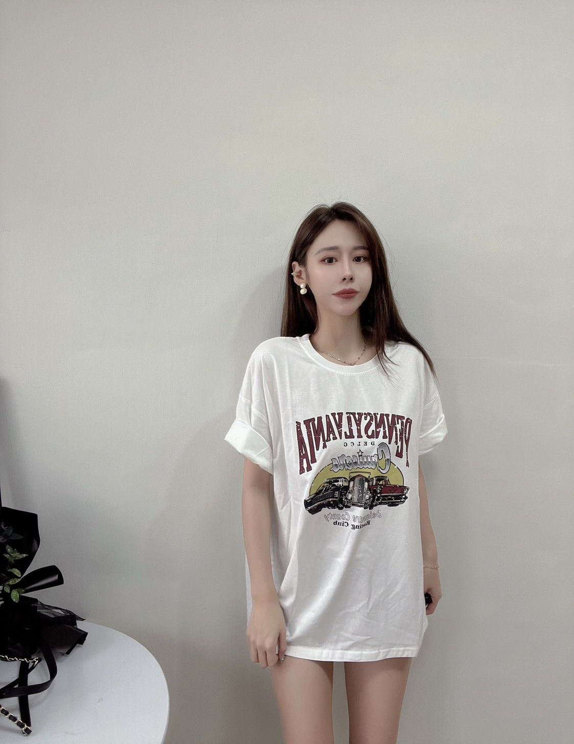 寬版oversize 汽車大學T❣