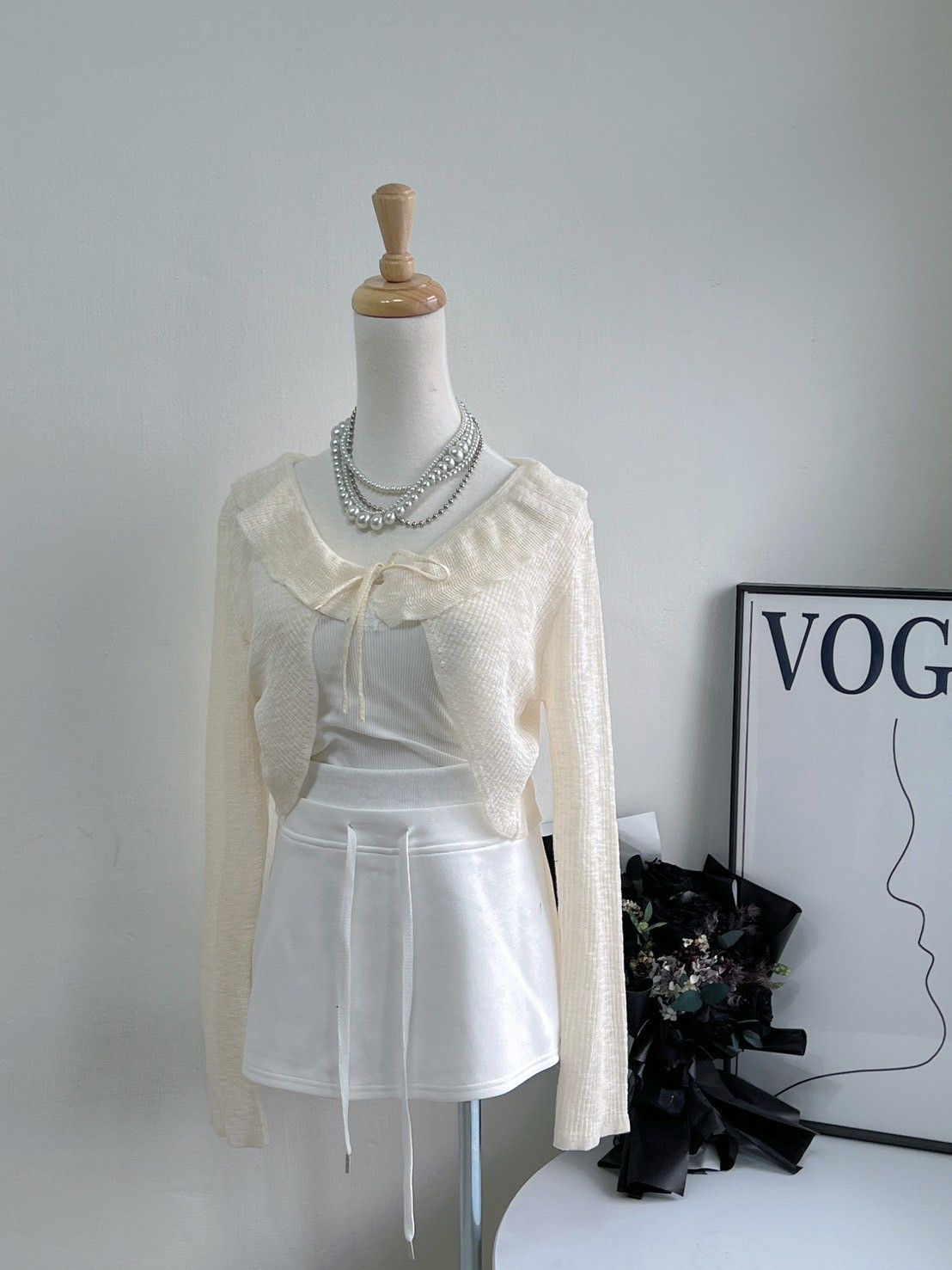 荷葉邊防曬薄透小外套