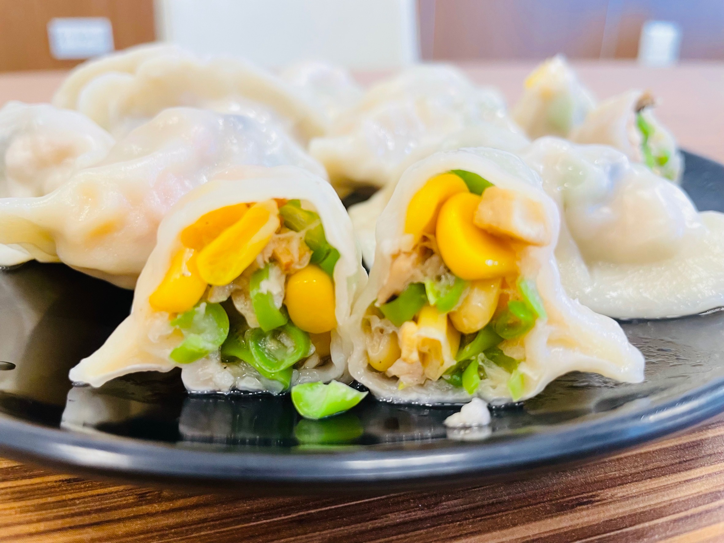 四季豆玉米新豬肉水餃＼全素