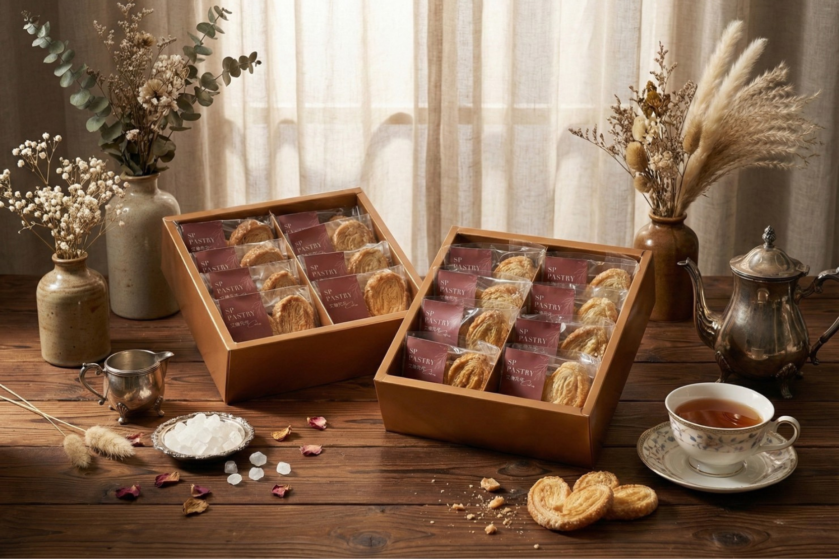 招牌蜜糖蝴蝶酥 | 雙層款含提袋（16入/盒）