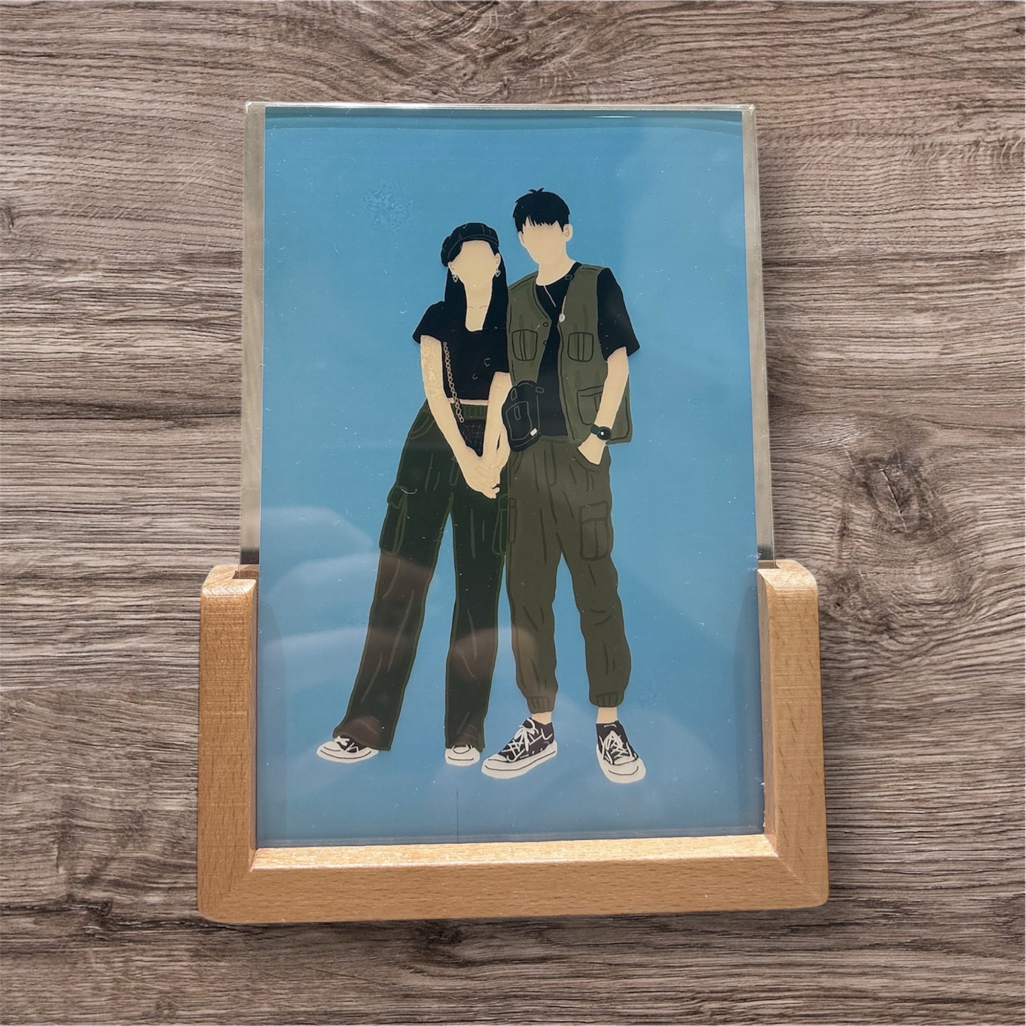 客製化六吋U型相框含照片