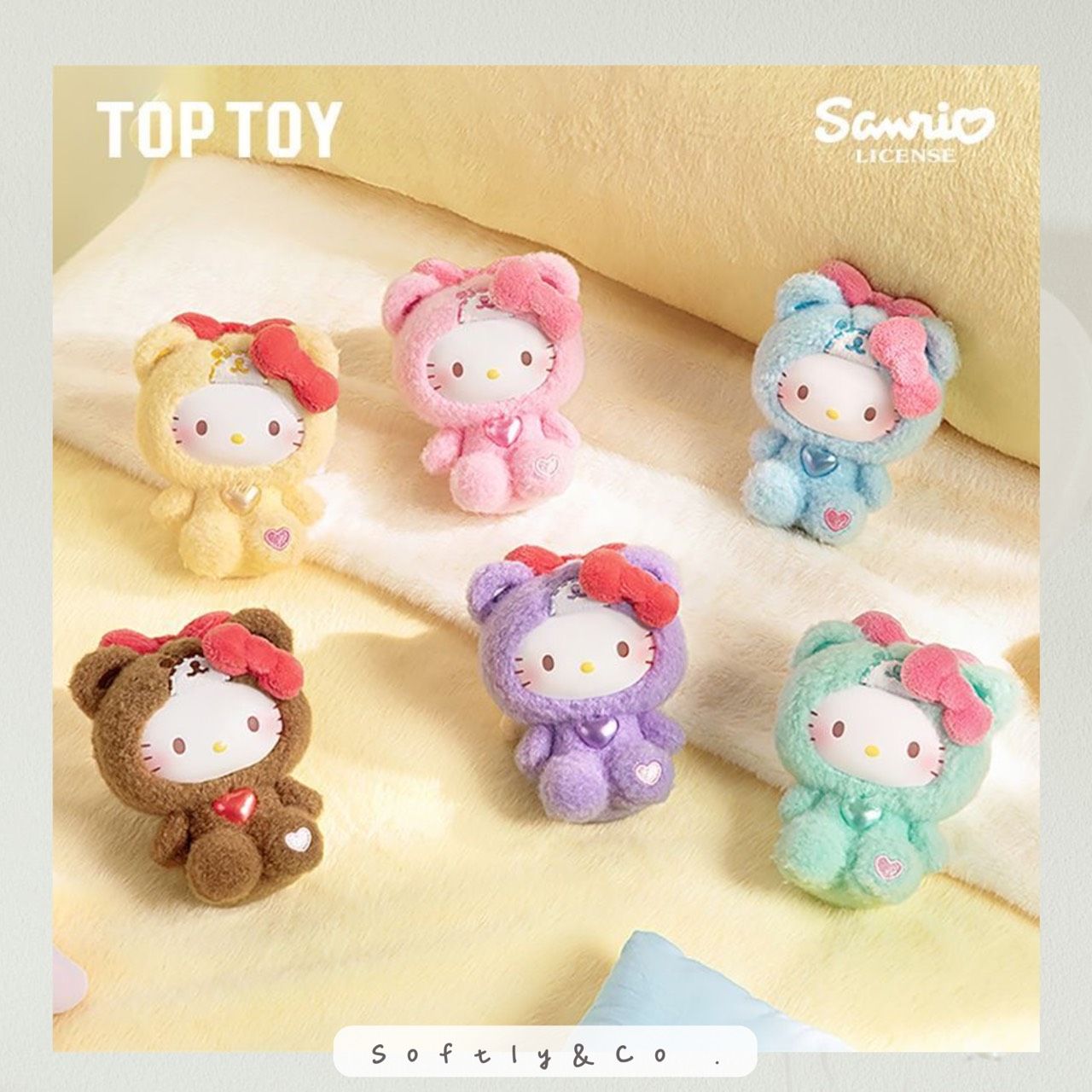 ≣正版授權≣三麗鷗kitty泰迪熊睡衣派對系列毛絨吊飾（現貨/預購）