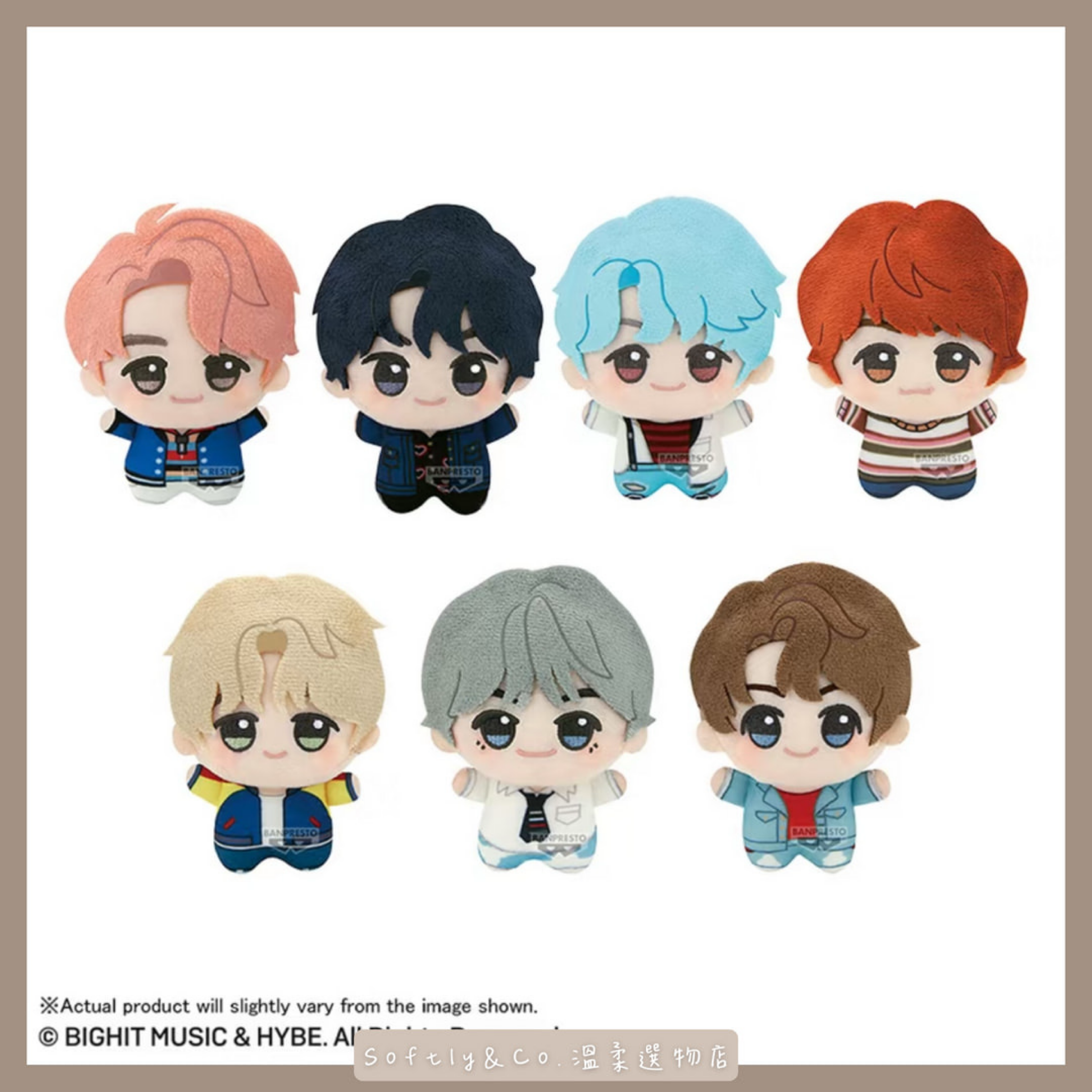 ＝正版授權＝BTS防彈少年毛絨玩偶公仔吊飾（預購）