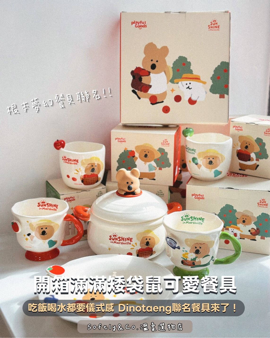 ≣正版授權≣Dinitaeng陶瓷餐具組（預購 9月底前到貨）