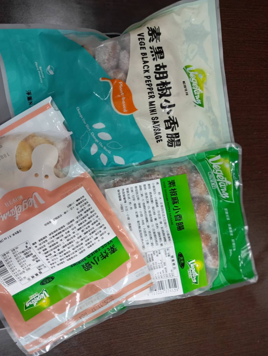 松珍素小香腸 素炸蝦