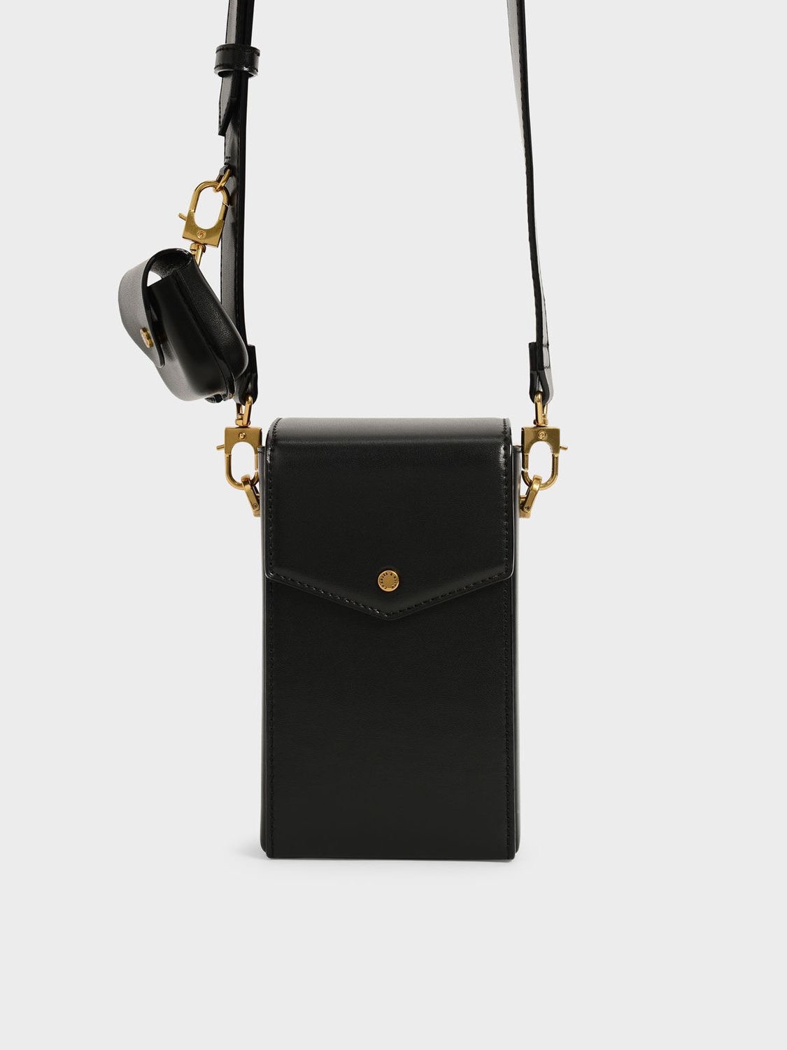 現貨一個❗️CHARLES ＆ KEITH 小CK 手機包 黑色 CK2-81210001