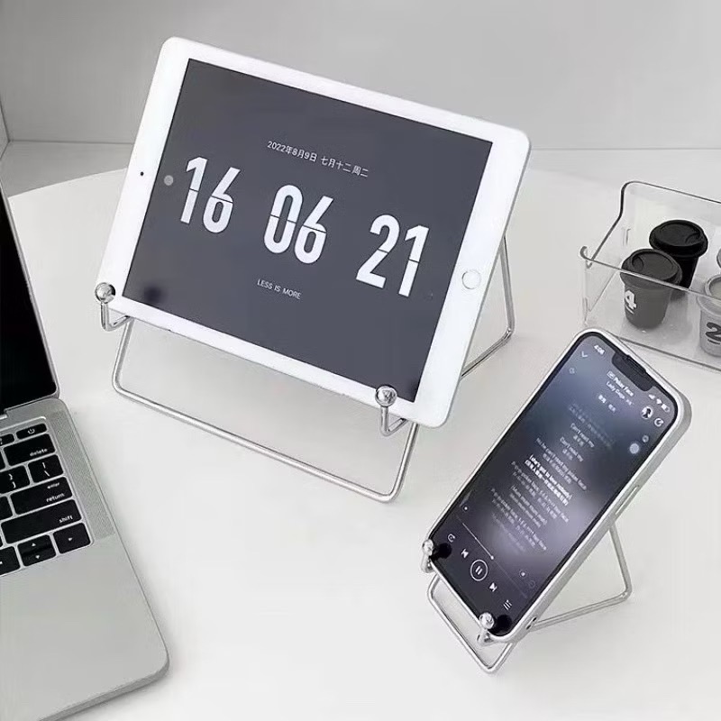 Ins金屬iPad平板支架 簡約鐵藝手機支架 復古藝術閱讀架 懶人追劇支架 書架 筆電散熱支架