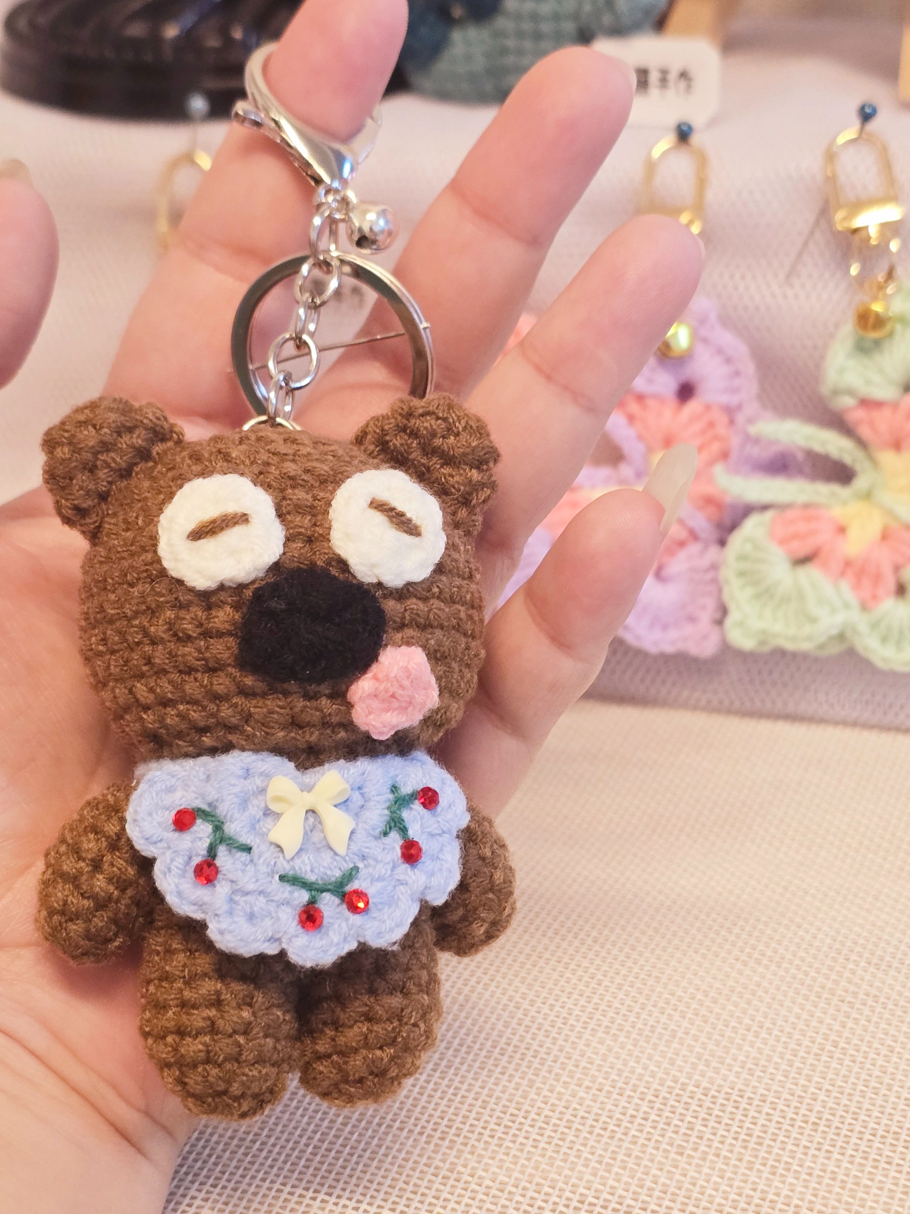 TIM 熊+圍兜兜鑰匙圈 -小小兵的熊熊