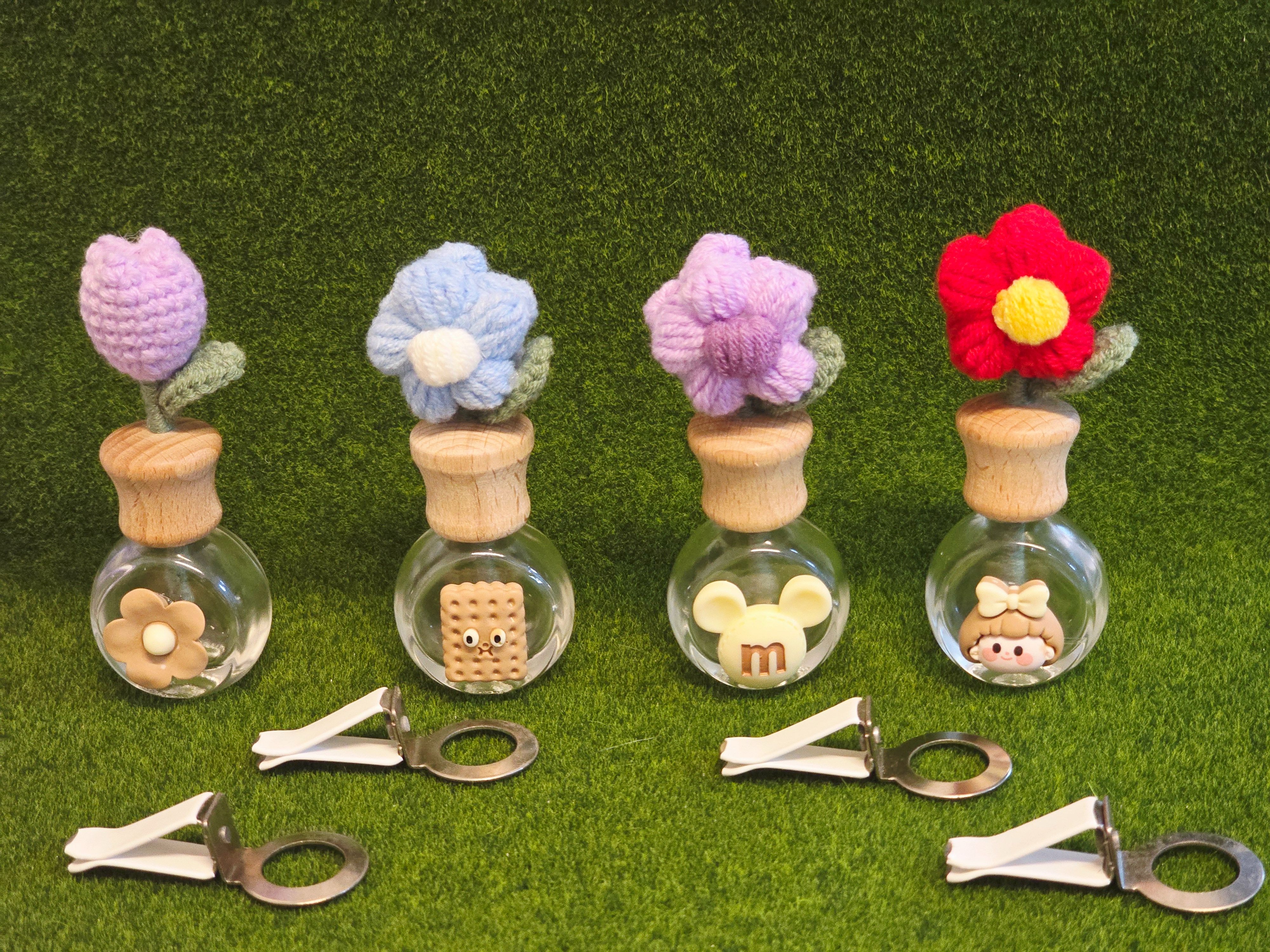 車用冷氣口鈎織香薰瓶（無液體）