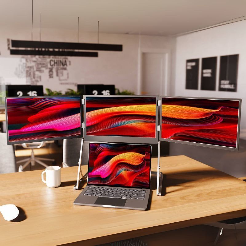 三屏便攜顯示器