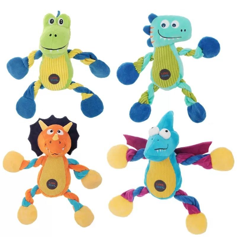 Charming Pet 恐龍小怪物繩結發聲絨毛玩具 LINK TUFF
