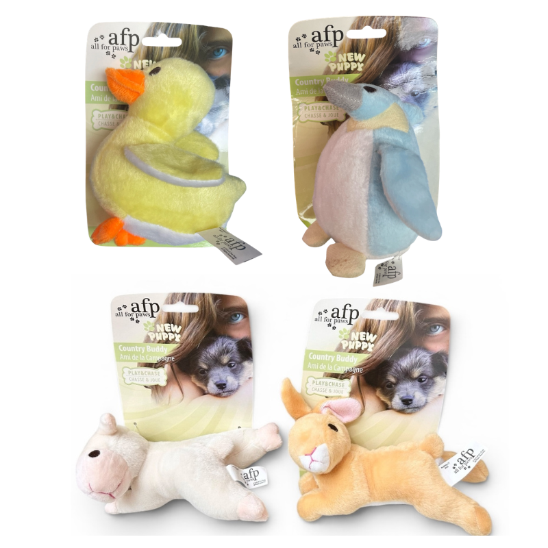 小型狗的最愛❤️ AFP 鄉村好朋友系列 絨毛發聲玩具 All For Paws Country Buddy